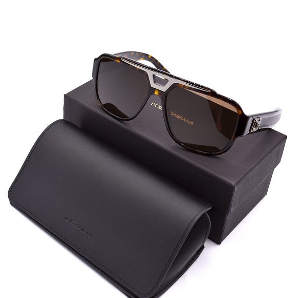 NEW DOLCE&GABBANA DG4389 502/73 HAVANA DARK BROWN AUTHENTIC SUNGLASSES - Picture 12 of 12